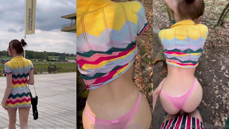 Call Me Slo Lingerie Doggy Style POV Fuck in Public Forest