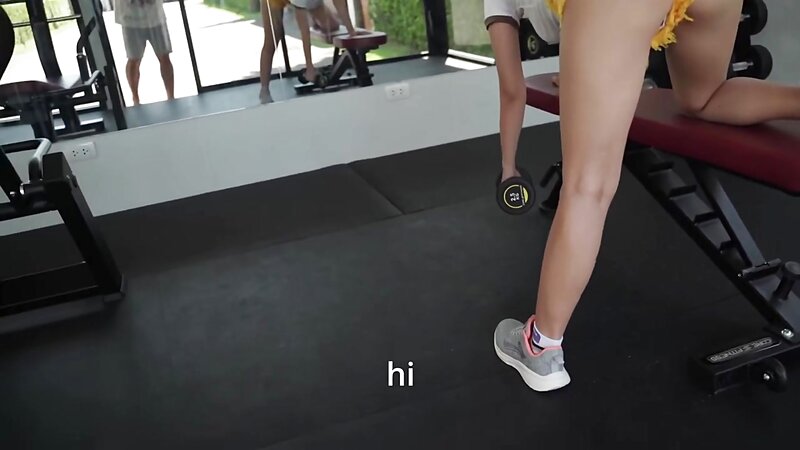 Karina Lin Gym Girl Blowjob and Cum on Ass