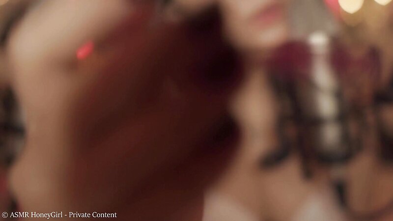 HoneyGirl ASMR Roleplay Ear Licking with Visual Triggers and Facial Care