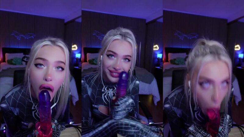 Ariesia SpiderGirl Cosplay ASMR JOI Blowjob with Fingering