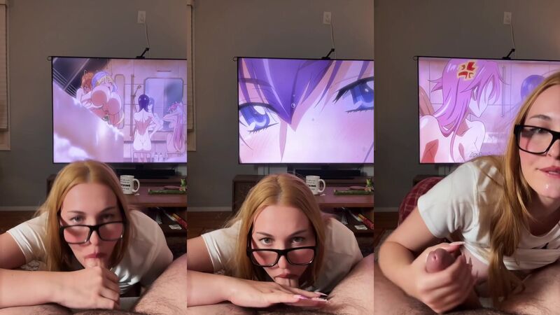 Cassie Claire Glasses Blonde Big Cock Sloppy Blowjob