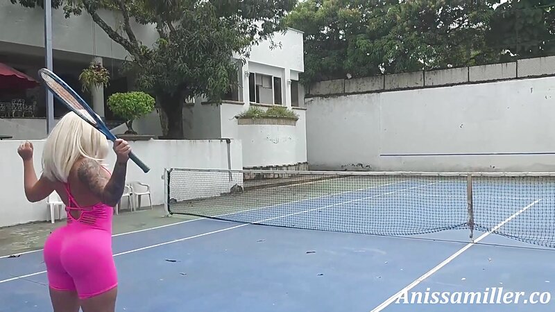 AnissaMiller Tennis Player Hard Fuck and Blowjob with Trainer