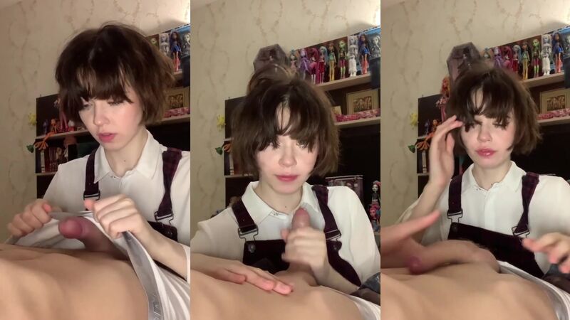 YourSmallDoll Schoolgirl Deep Throat Cumshot in Mouth
