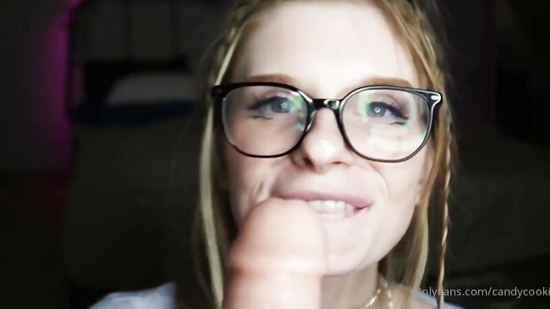 Candycookie Sucks Her Favorite Dildo