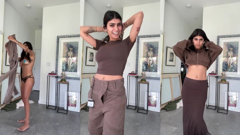 Sultry Mia Khalifa Tries On Different Outfits