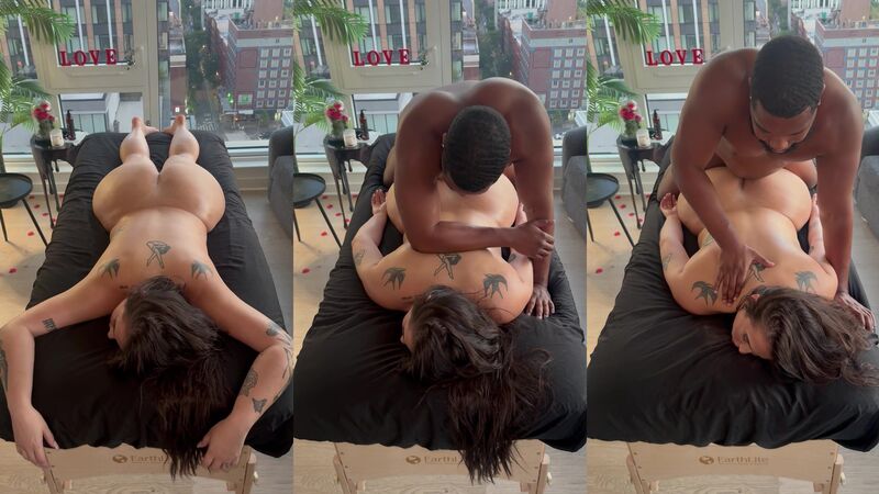 Kiley Lynn Massage Table Tease with Tip Entry