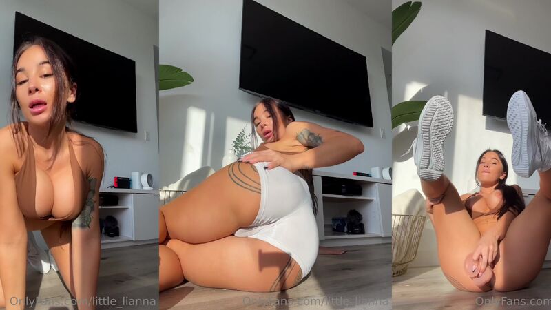 Little_Lianna Fit Solo Masturbation with Dildo on Floor