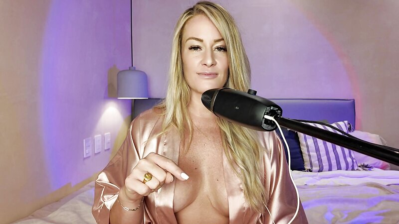 OwithElla Blonde Milf ASMR Sleepover Night with Horny Crush