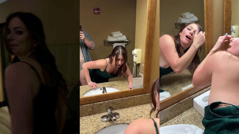 Princess Jess POV Blowjob and Facial on Hotel Sink