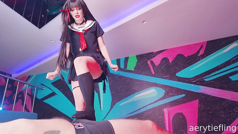 Aery Tiefling Chisa Cosplay POV Footjob