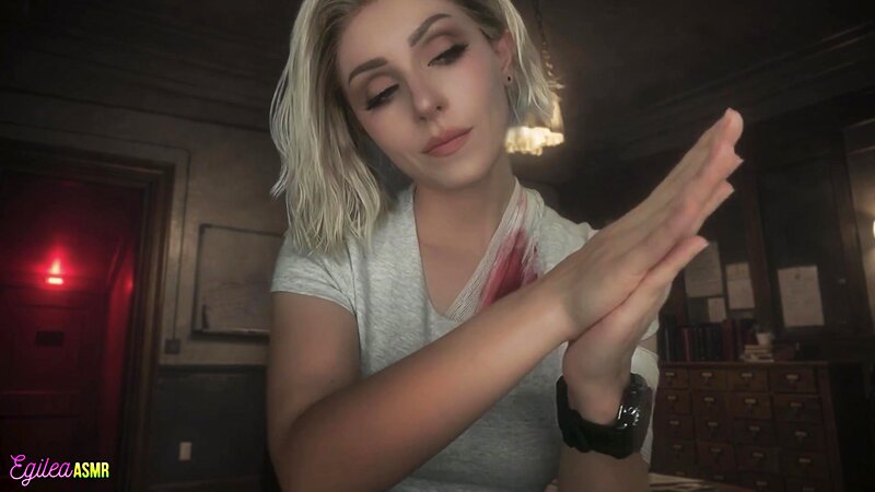 Grace Ashcroft Cosplay ASMR Fluffy Mic Shushing and Hugs