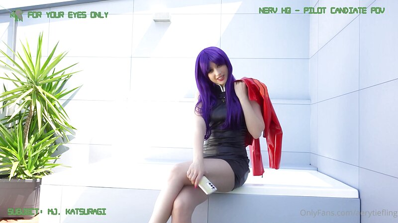 Aery Tiefling in Misato Katsuragi Cosplay Gets Creampie at Swimming Pool