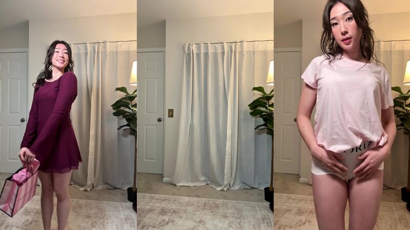 Sleepy Sab ASMR Victoria's Secret Thong Try-On Haul in Bed