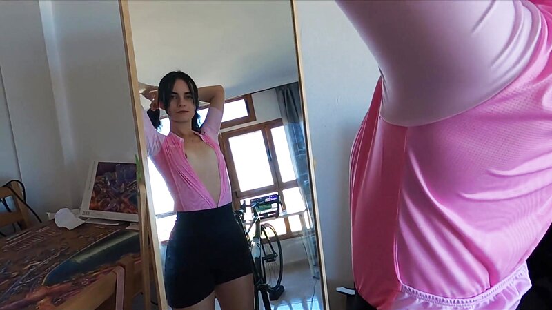 Sarah Roomie Masturbates After Intense Indoor Cycling Workout