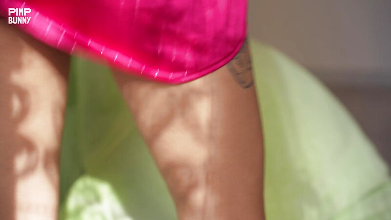 PanteraNika Petite Brunette in Lingerie Pillow Humping and Ass Worship