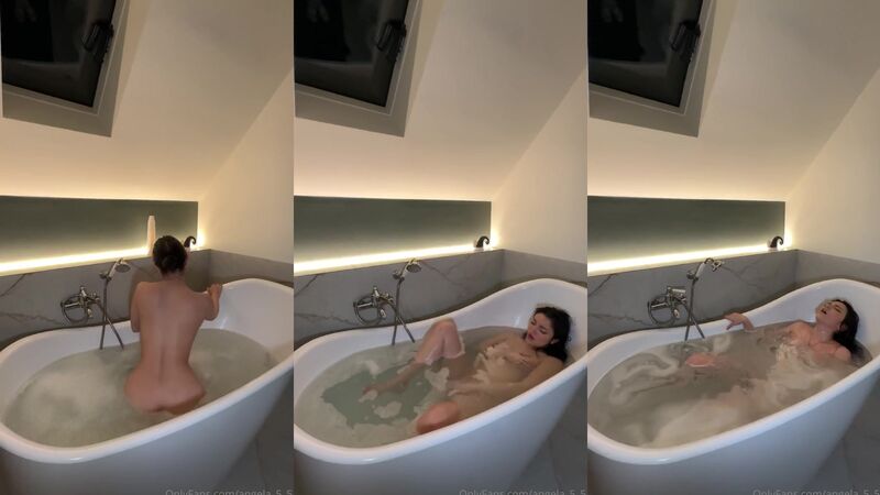 Angela_5 - Solo Fingering at Bathtub