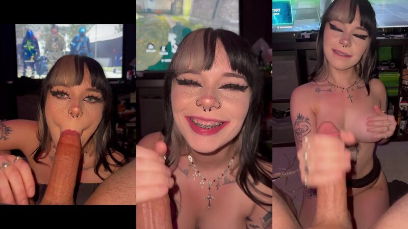 SweetMuffiins - Blows Her Gaming Stepbro