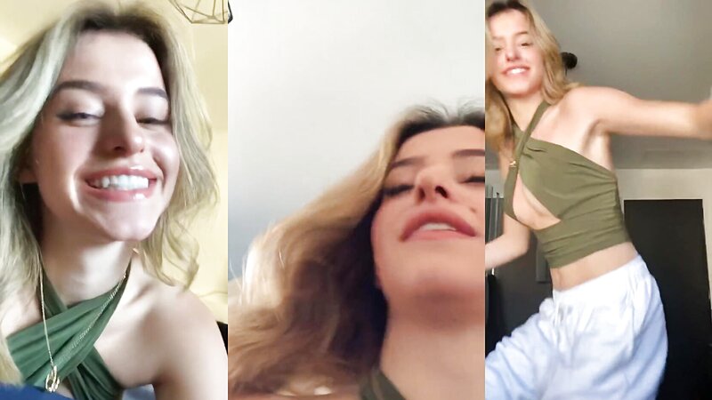 Lea Elui Nude Nipple Slip on Instagram Livestream