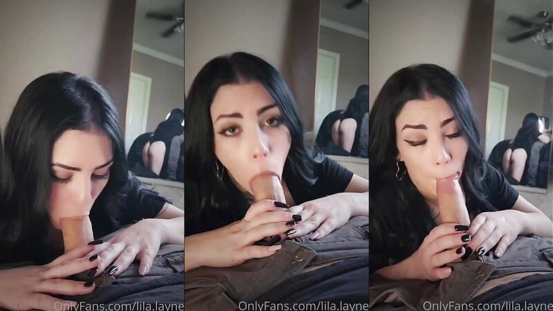Lila Layne Sloppy Blowjob and Facial