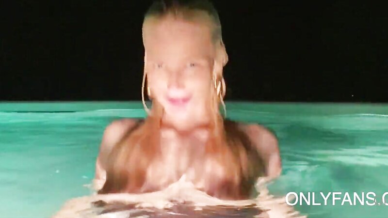 Linsey Donovan Nude Swimming Pool Tease