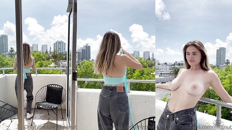 Megnutt02 Nude Balcony Teasing Show