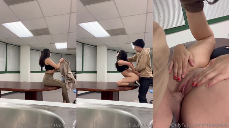 Freakydesi Bends - Over The Table And Gets Creampied