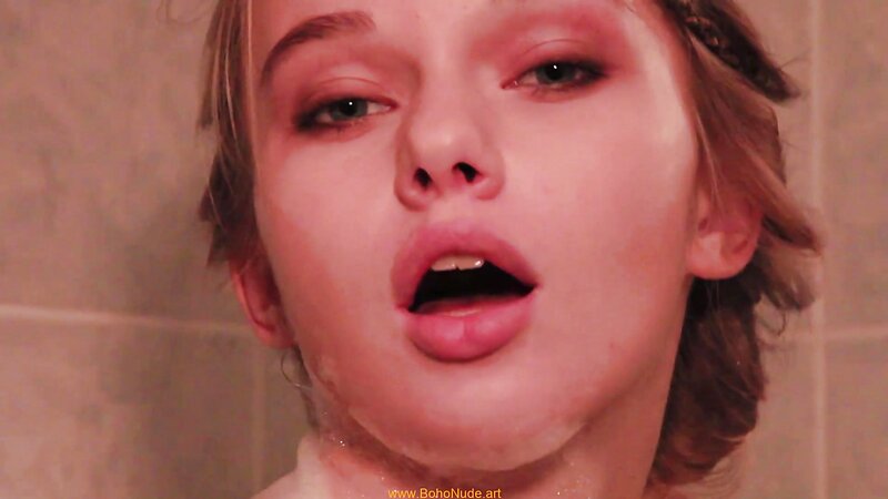Milena Angel Drips Food All Over Herself And Then Takes A Hot Shower
