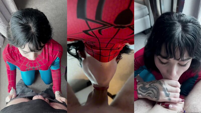 Lems7 | Emily Oram - Spider Girl Deepthroat Blowjob
