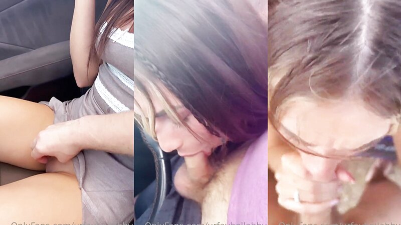 Noturhoneybb Hot Car Sex and Cum on Tits