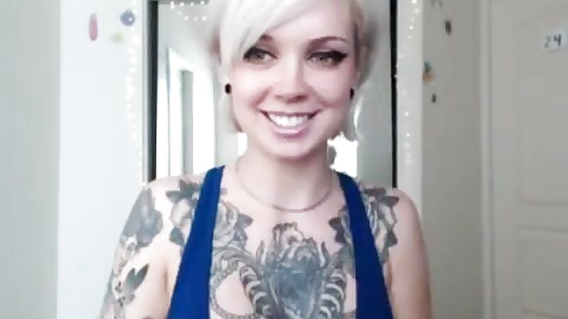 Sara X Mills Hot in Blue Leotard Workout