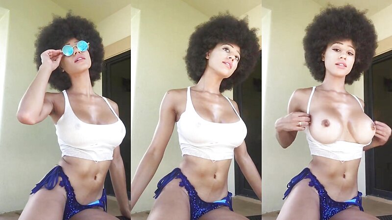 Stormi Maya Sexy Topless Stripteasing