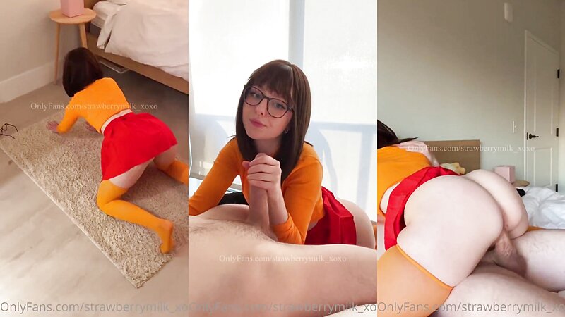 StrawberryMilk_xoxo Velma Cosplay Sex Scene