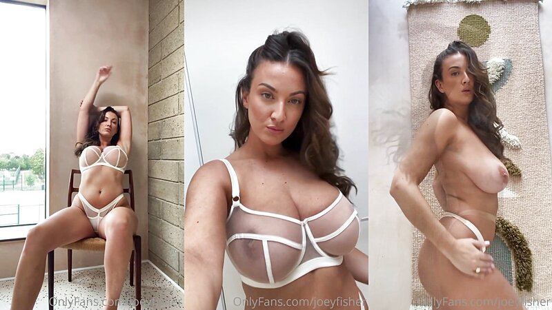 Joey Fisher Big Tits Stripping in Lingerie