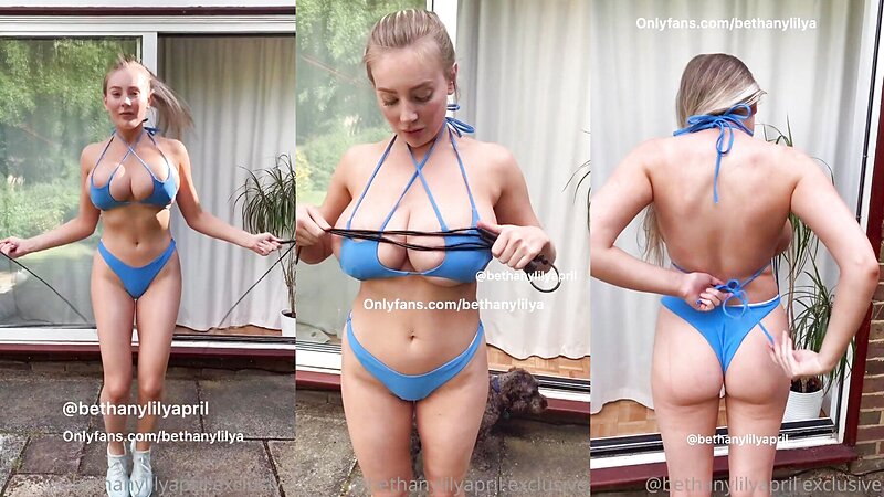 Beth Lily Big Natural Busty Tits Jumping Rope