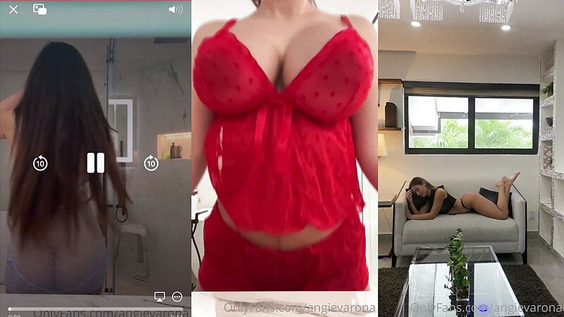 Angie Varona Big Boobs Busty Stripteasing show
